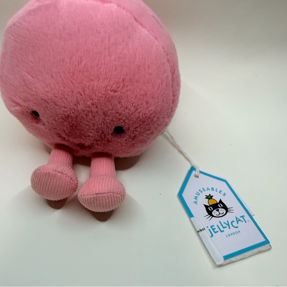 Jellycat Amuseables Peach Plush Soft Toy Pink Fruit Stuffed Animal NWT - Picture 3 of 8
